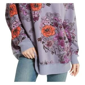 NEW SHE & SHO daisy slouchy sweater in purple